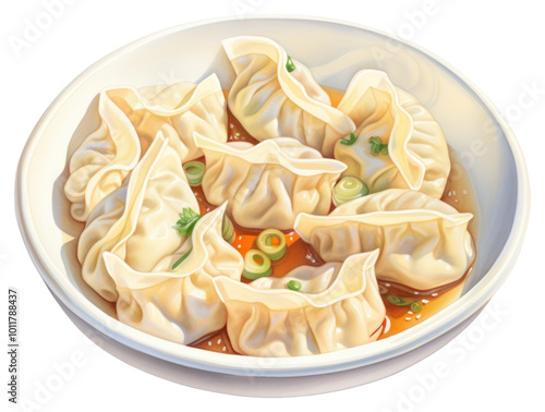 PNG Dumpling pasta food meal. photo