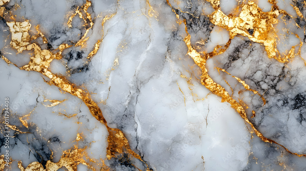 Abstract Background with Gray and Gold Veins Abstract Background with Gray and Gold Veins