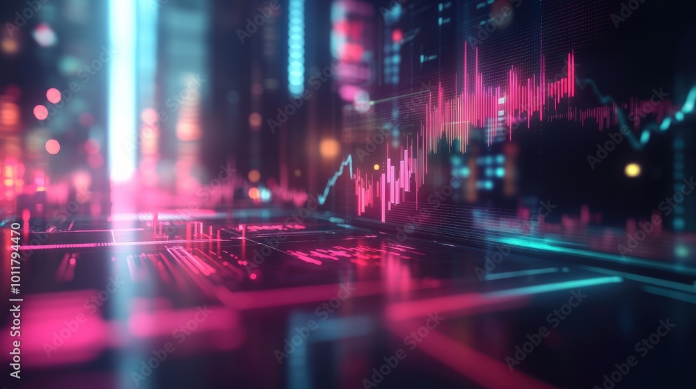Obraz premium Abstract Digital Data Visualization Background