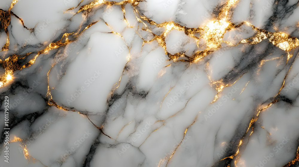 Abstract Background With White and Gold Marble Texture Abstract Background With White and Gold Marble Texture