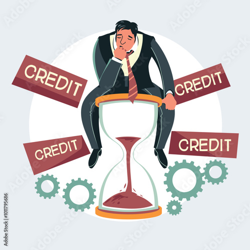 The businessman was confused, thinking about his company's bankruptcy amidst the crippling debt