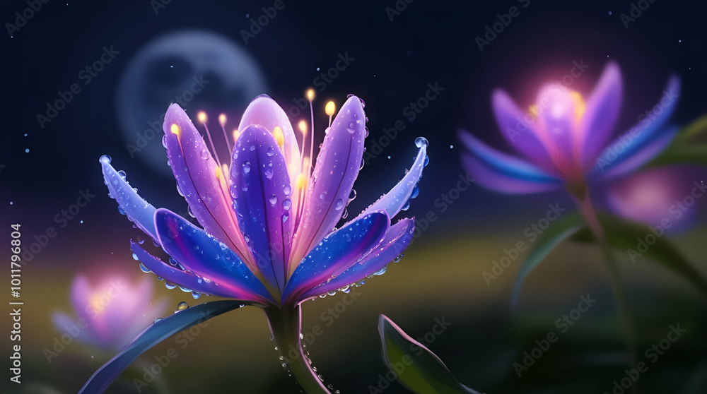 purple flower in the morning purple flower in the morning