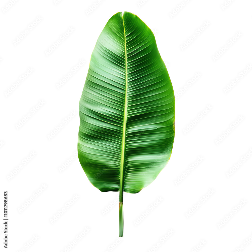 Banana leaf, white isolate background Banana leaf, white isolate background