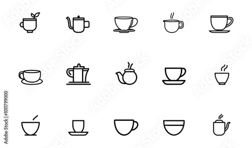 coffee cappuccino hand drawn doodle illustrations vector set
