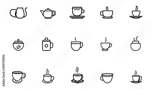 coffee cappuccino hand drawn doodle illustrations vector set
