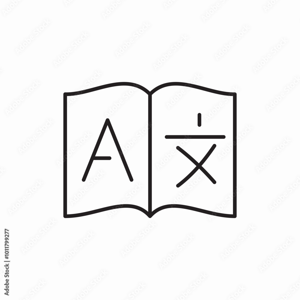vocabulary language notebook icon sign vector vocabulary language notebook icon sign vector