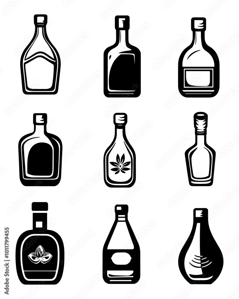 Set Beer bootles logo vector illustration. Emblem design for bar, club and grill. Octoberfest
Set Beer bootles logo vector illustration. Emblem design for bar, club and grill. Octoberfest
