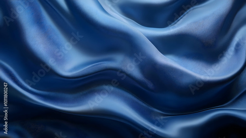 Abstract Blue Fabric Waves Background Illustration