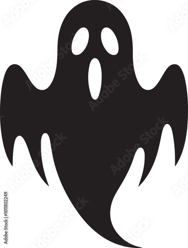A scary spooky night halloween festival haunted house ghost vector art flat design illustrations