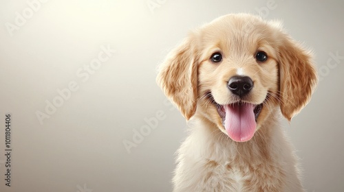 Cute Hyperrealistic Portrait of a Happy Puppy