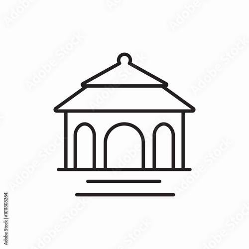 architectonic buliding icon sign vector