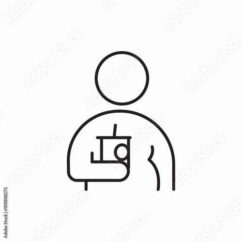 a person who eats fast food icon sign vector
