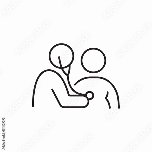 heart disease patient icon sign vector