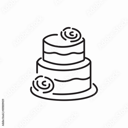 wedding cake icon sign vector
