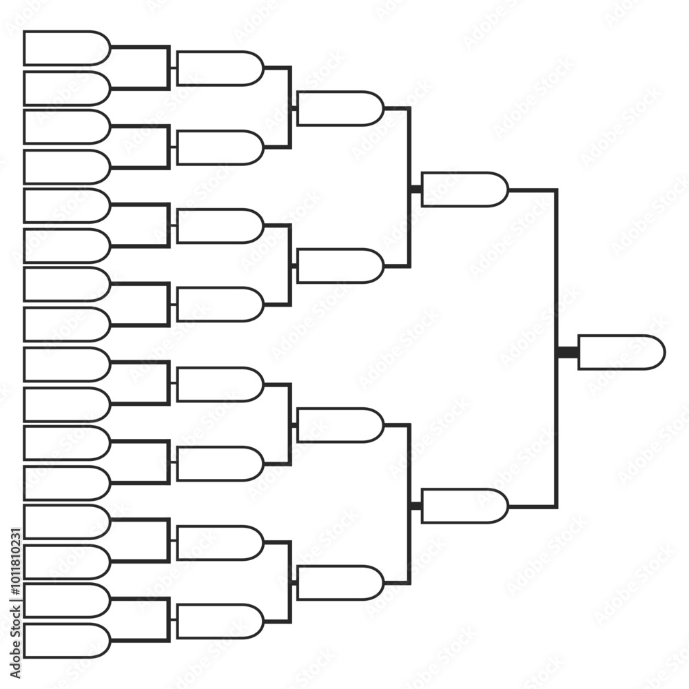 Tournament Bracket Championship Template Vector Tournament Bracket Championship Template Vector