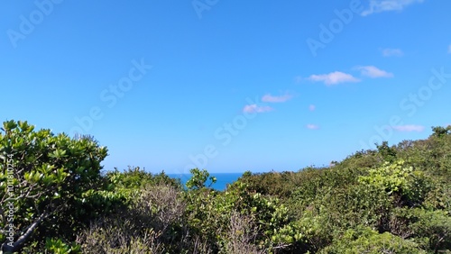 landscape with blue sky