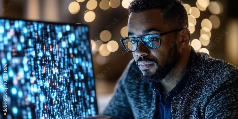 Fiber Optic Networks: Illustrate a technician installing fiber optic cables in a network hub, emphasizing advancements in communication technology. Fiber Optic Networks: Illustrate a technician installing fiber optic cables in a network hub, emphasizing advancements in communication technology.
