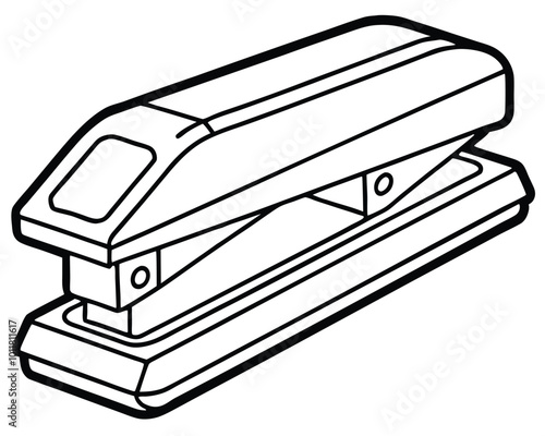 Stapler vector line art