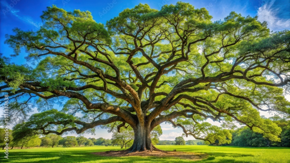 Tall and majestic oak tree with a thick trunk and sprawling branches, oak, tree, nature, forest, woodland, foliage, bark, strong Tall and majestic oak tree with a thick trunk and sprawling branches, oak, tree, nature, forest, woodland, foliage, bark, strong