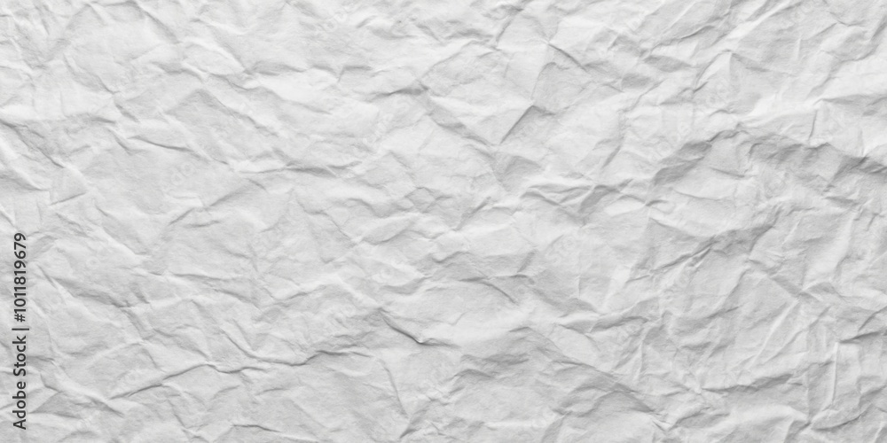 A Close-Up Shot of Wrinkled White Paper, Highlighting the Texture and Depth Created by the Creases and Folds A Close-Up Shot of Wrinkled White Paper, Highlighting the Texture and Depth Created by the Creases and Folds