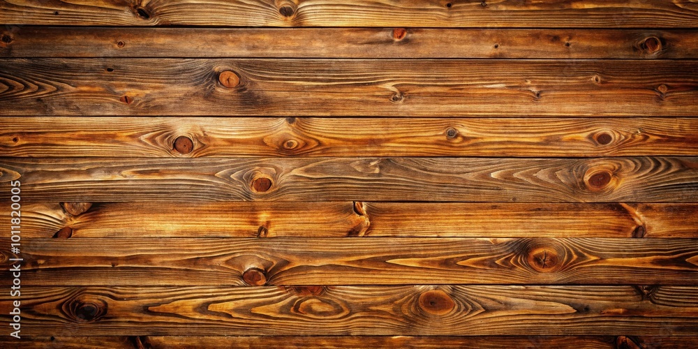 Naklejka premium Rustic Wooden Planks with Natural Grain and Knots, Ideal for Backgrounds and Textures