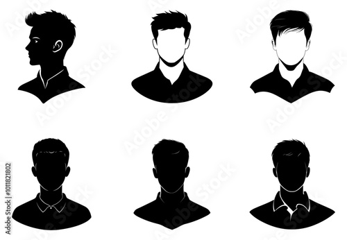 Beautifully designed black and white logo featuring a male businessman. Good for typography.
