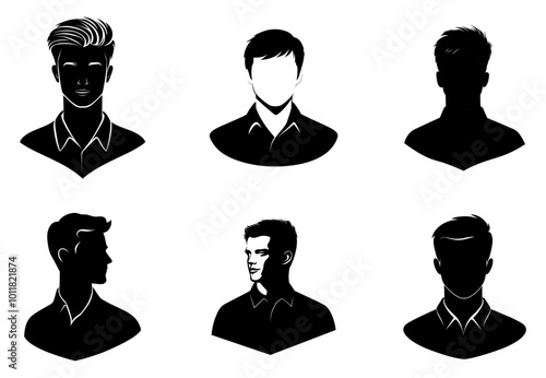 Beautifully designed black and white logo featuring a male businessman. Good for typography.
