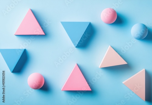 Free Download pastel geometric shape minimalist website backgrounds, or creative marketing materials. Its soft pastel tones and geometric simplicity convey a sense of calm and elegance - GFXLoad