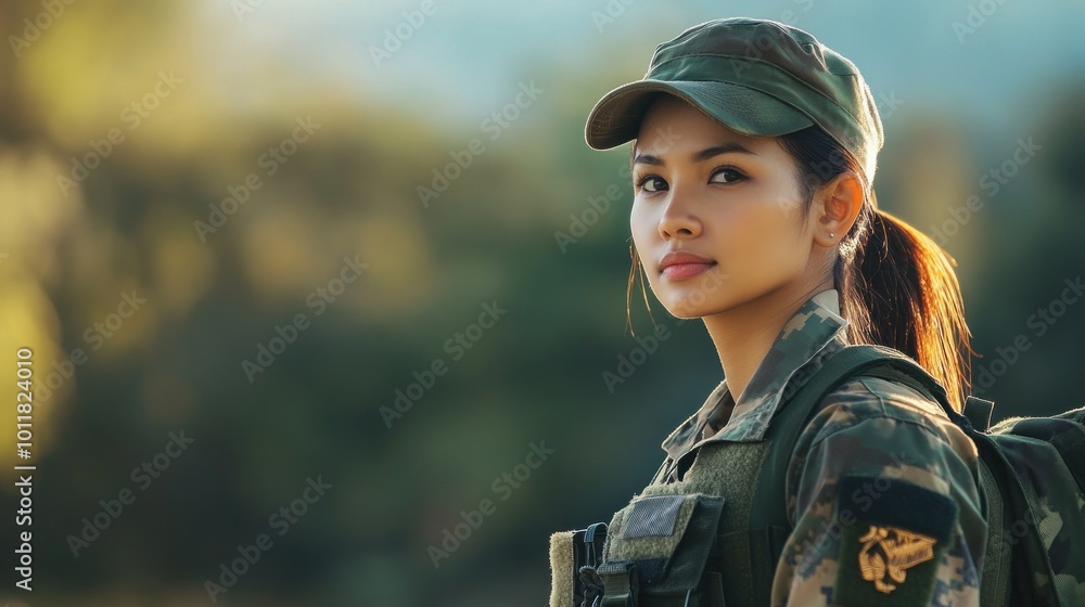 Woman Soldier In The Field Woman Soldier In The Field