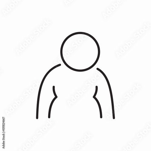 fat human icon sign vector