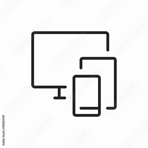 responsive web icon sign vector