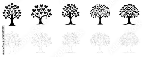love tree logo design template
