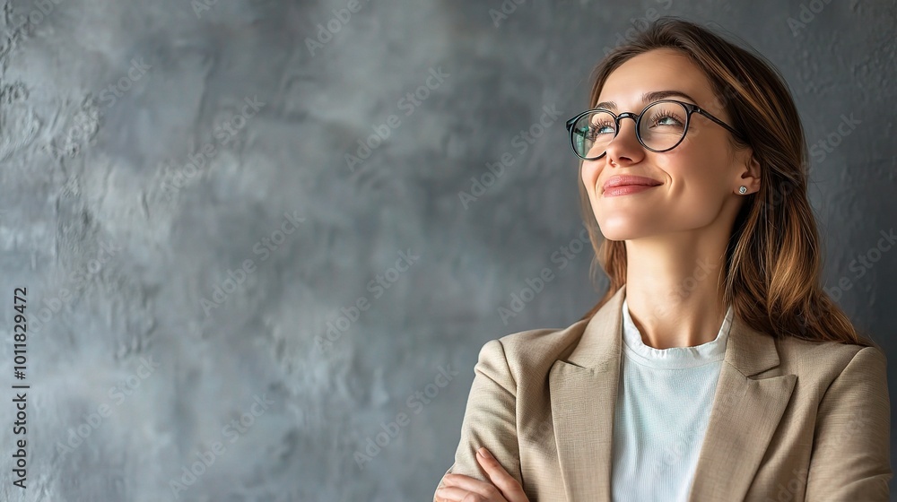 Confident businesswoman against a textured background Confident businesswoman against a textured background