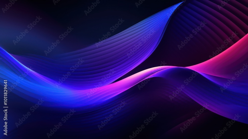 Obraz premium Abstract Neon Wave Background