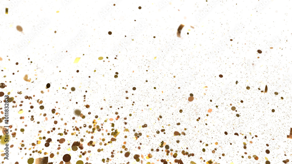 gold Bliss: Exquisite 3D Illustration of Blissful gold Confetti gold Bliss: Exquisite 3D Illustration of Blissful gold Confetti