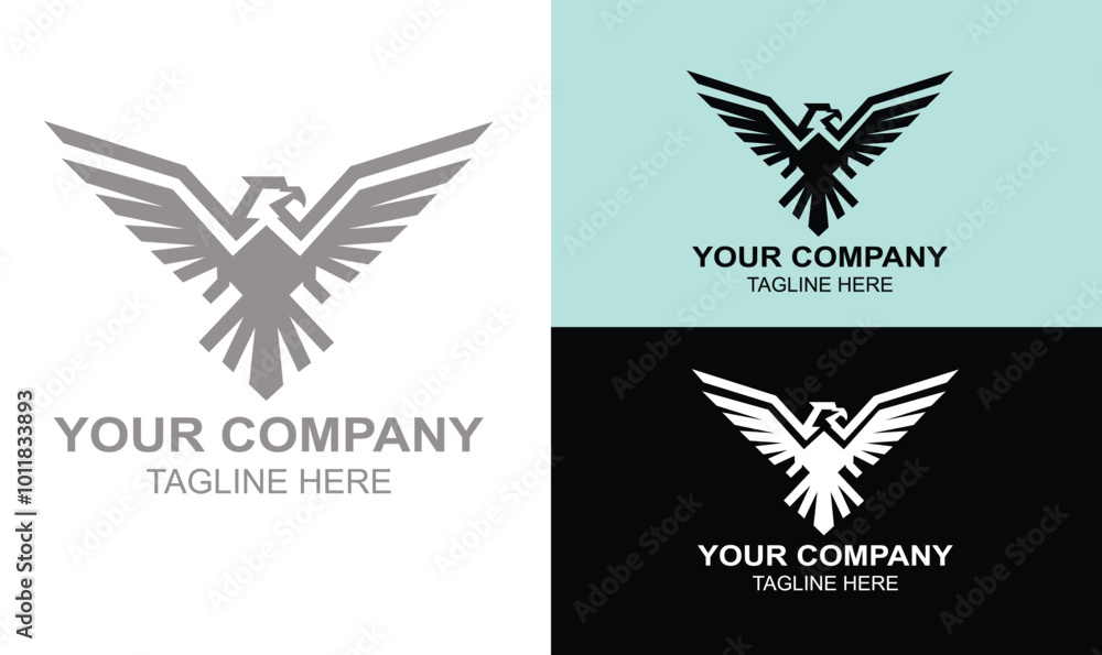 Abstract Eagle Vector Logo. set Eagle logo vector. Stylized graphic eagle bird logo template Abstract Eagle Vector Logo. set Eagle logo vector. Stylized graphic eagle bird logo template