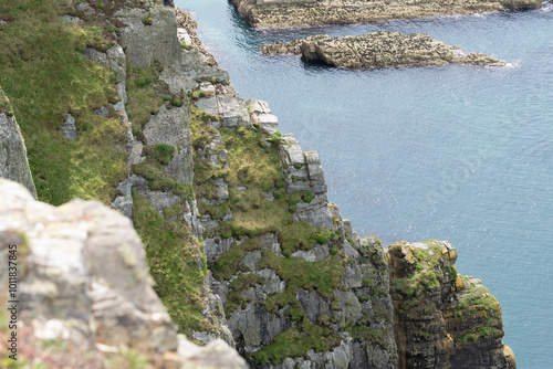 Rugged sheer coastline photo