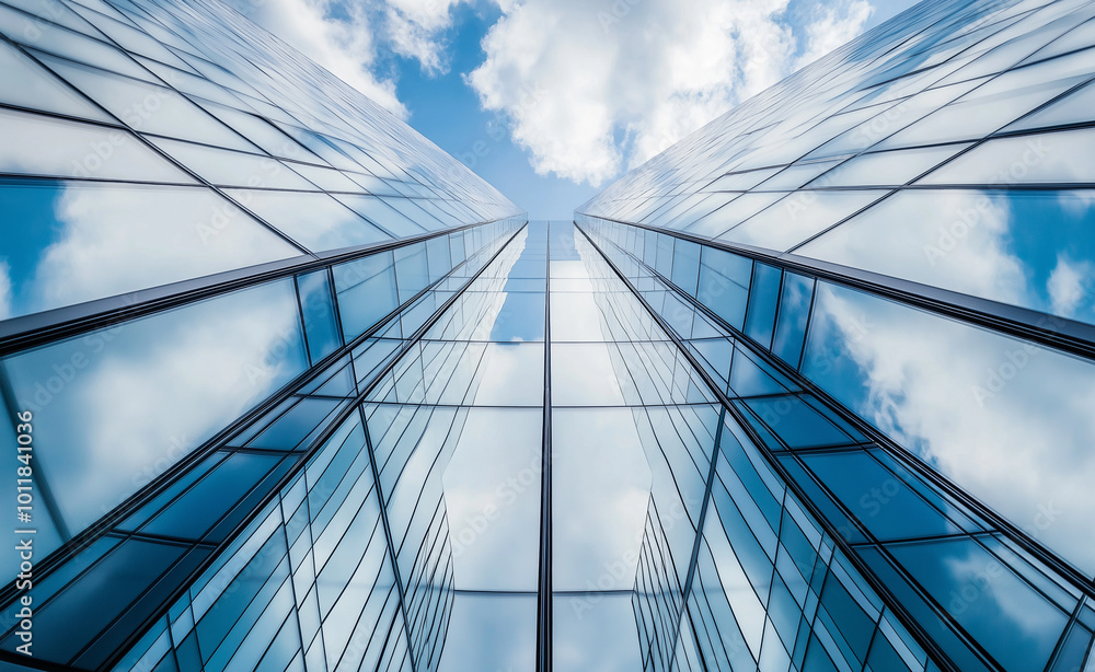 A modern glass skyscraper seen from below against a blue sky, symbolizing architecture, growth, and corporate success. A modern glass skyscraper seen from below against a blue sky, symbolizing architecture, growth, and corporate success.