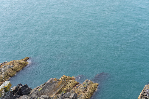 Rugged sheer coastline photo