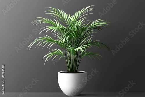 Image of a Houseplant in a Modern Pot, Copy space