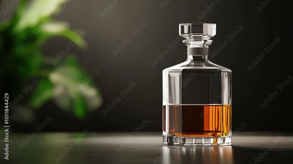 Elegant Engraved Whiskey Decanter Display Elegant Engraved Whiskey Decanter Display