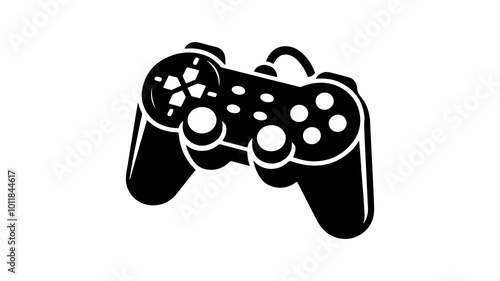 Joystick silhouette vector illustration.