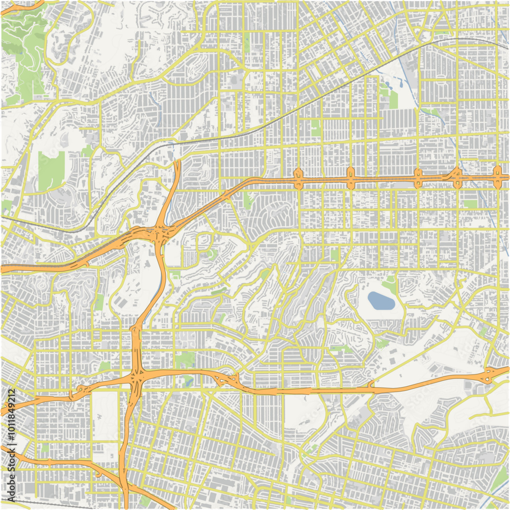 Map of Monterey Park in California in a normal road map style. Contains layered vector with roads water, parks, etc. Map of Monterey Park in California in a normal road map style. Contains layered vector with roads water, parks, etc.