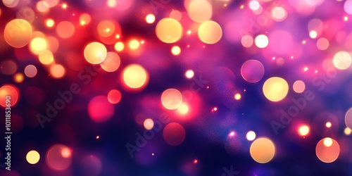 Soft Focus Bokeh Lights: Capture soft-focus bokeh lights in warm tones like gold, orange, and pink, with blurry circles of light against a dark background, creating a dre