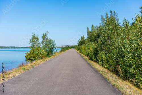 The cycle path around Lake Störmthal near Leipzig