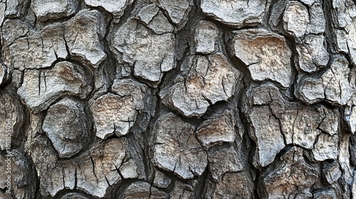 Textured Bark of a Tree Close-Up