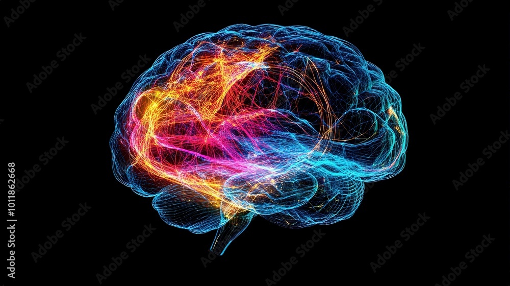 Abstract Representation of Neural Activity in Bright Colors Abstract Representation of Neural Activity in Bright Colors