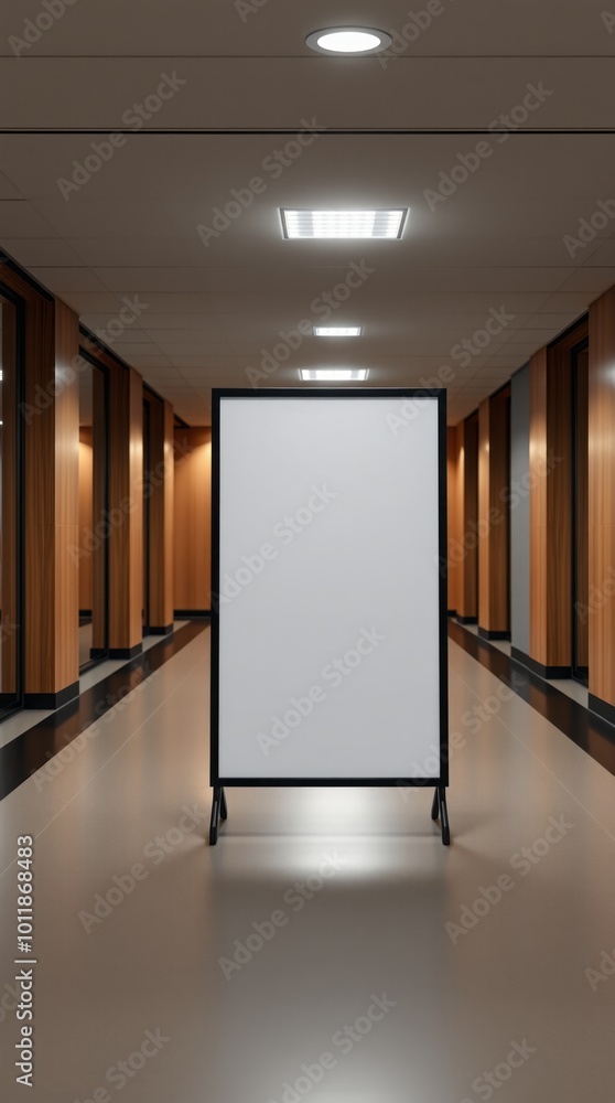 An empty mockup poster stand on the floor in a modern contemporary gym hallway or corridor gym room Ultra realistic Photorealistic Cinematic photography An empty mockup poster stand on the floor in a modern contemporary gym hallway or corridor gym room Ultra realistic Photorealistic Cinematic photography