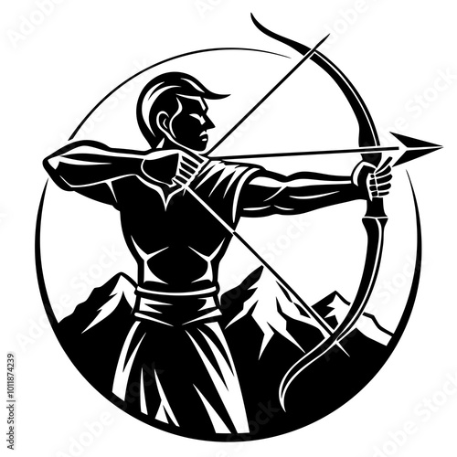 archer with bow and arrow