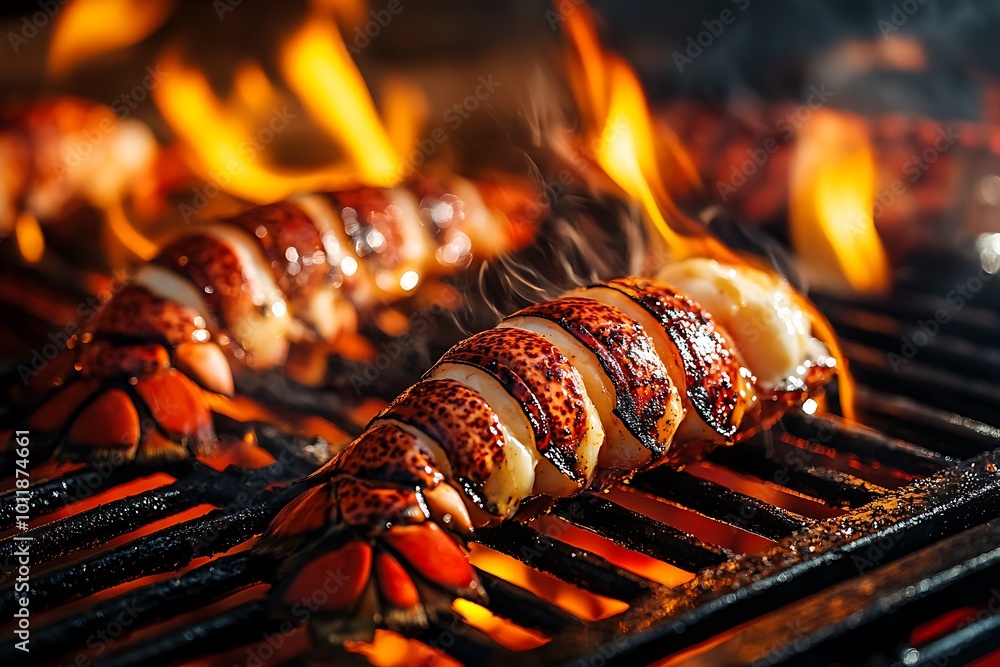 Grilled lobster tails with a perfect char and smoky flavor Grilled lobster tails with a perfect char and smoky flavor